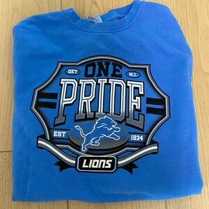 Detroit Lions Blue "One Pride" Crewneck Sweatshirt